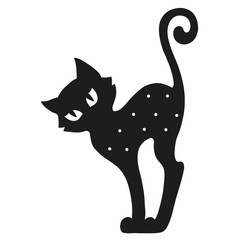 Silhouette of a cat. Template for design.