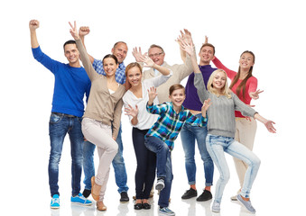 Obraz premium group of smiling people having fun