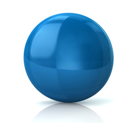 Blue glossy button