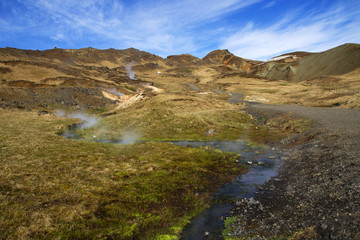 Fototapeta na wymiar Natural geothermal hot springs, Iceland