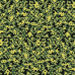 Digital pixel camouflage seamless pattern 