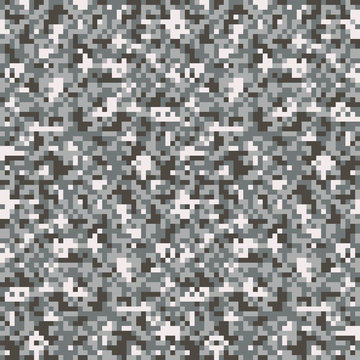 Digital pixel camouflage seamless pattern 