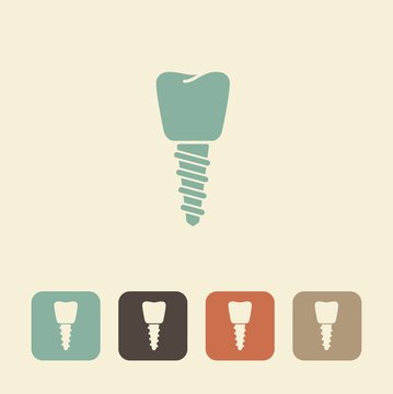 A Dental Implant. Vector Illustration