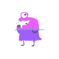 Standing In Water Monster On The Beach