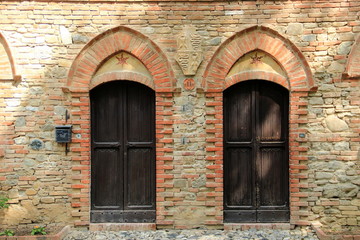 Fototapeta na wymiar Il villaggio medievale di Grazzano Visconti