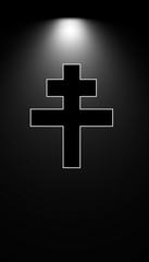 Obraz premium Крест,тень,свет.