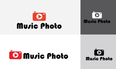 Fototapeta premium music photo vector logo