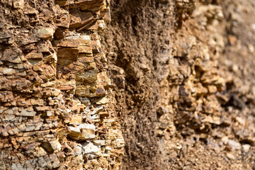 Background with stones in ravine