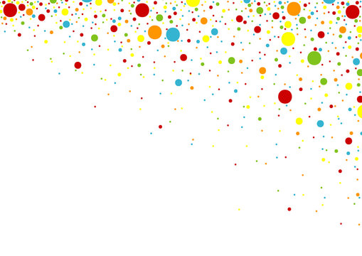 Confetti Background - Small Colorful Dots Illustration, Vector