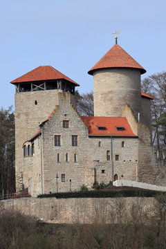 Die Burg Normannstein bei Treffurt in Th&uuml;ringen