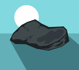 Cartoon stone with shadow