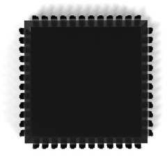 3d rendering of computer chip
