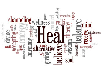 Heal, word cloud concept 2