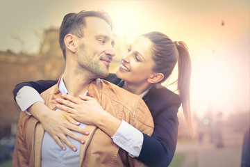 In love young couple