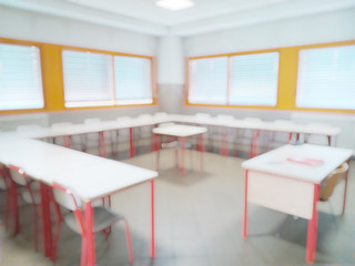 school blurred background