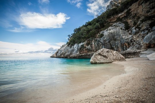 Coastline and rocky beach, Ogliastra, Sardinia, Italy
