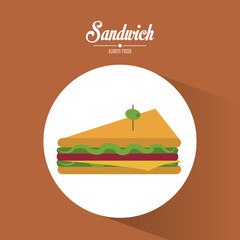 Sandwich design. fast food illustration. menu concept