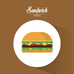 Sandwich design. fast food illustration. menu concept