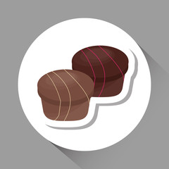 colorful chocolate design, vector illustration, sweet and delicious