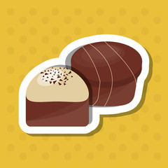 colorful chocolate design, vector illustration, sweet and delicious