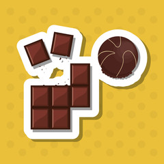 colorful chocolate design, vector illustration, sweet and delicious