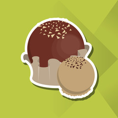 colorful chocolate design, vector illustration, sweet and delicious