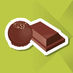 colorful chocolate design, vector illustration, sweet and delicious