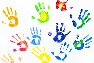 Colorful arm prints abstract