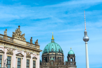 Obraz premium The TV Tower, the Dom and the Museum of History in Berlin, Germany