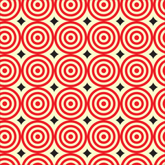 Loop circle with diamond shape Seamless Pattern