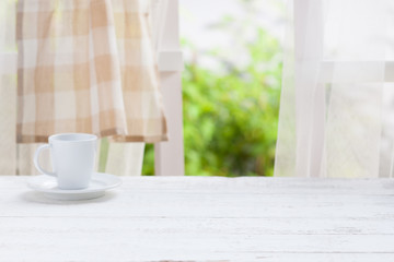 Wooden over summer window background