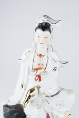 Guanyin on white background