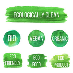 Vector natural organic icon, eco labels