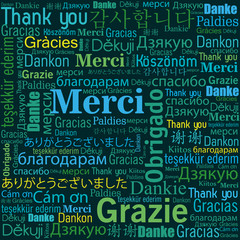 Obraz premium thanks in different languages design 