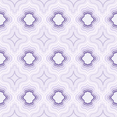 Abstract seamless oriental ornate purple vector pattern.
