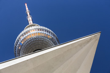 Germany, Berlin, television tower, detail