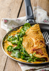 Organic omelette with herbs