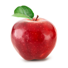 Red apple isolated on white background