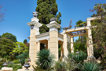View of Sochi Arboretum. Moorish gazebo