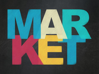 Advertising concept: Market on School board background