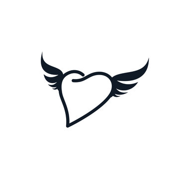 wing heart shape love