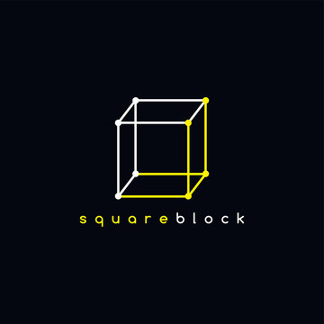 square logotype outline vector trace logo theme