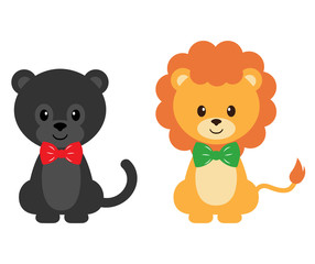 panther and lion