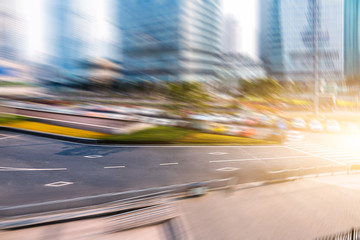 traffic in urban road,shanghai china.