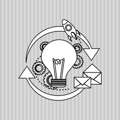 Flat illustration about idea design 