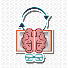 Flat illustration about brain design 