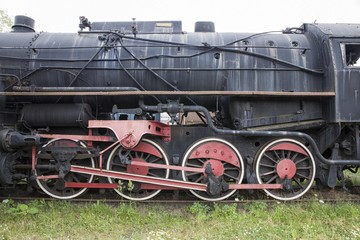 Fototapeta na wymiar The old steam locomotive in Poland