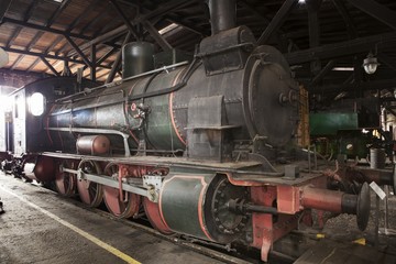 The old steam locomotive in Poland