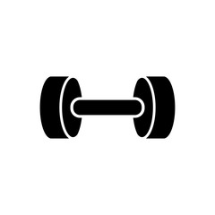 dumbbell bodybuilding black simple icon