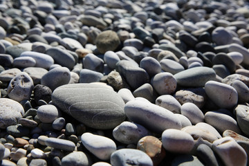 Beach round pebbles texture
